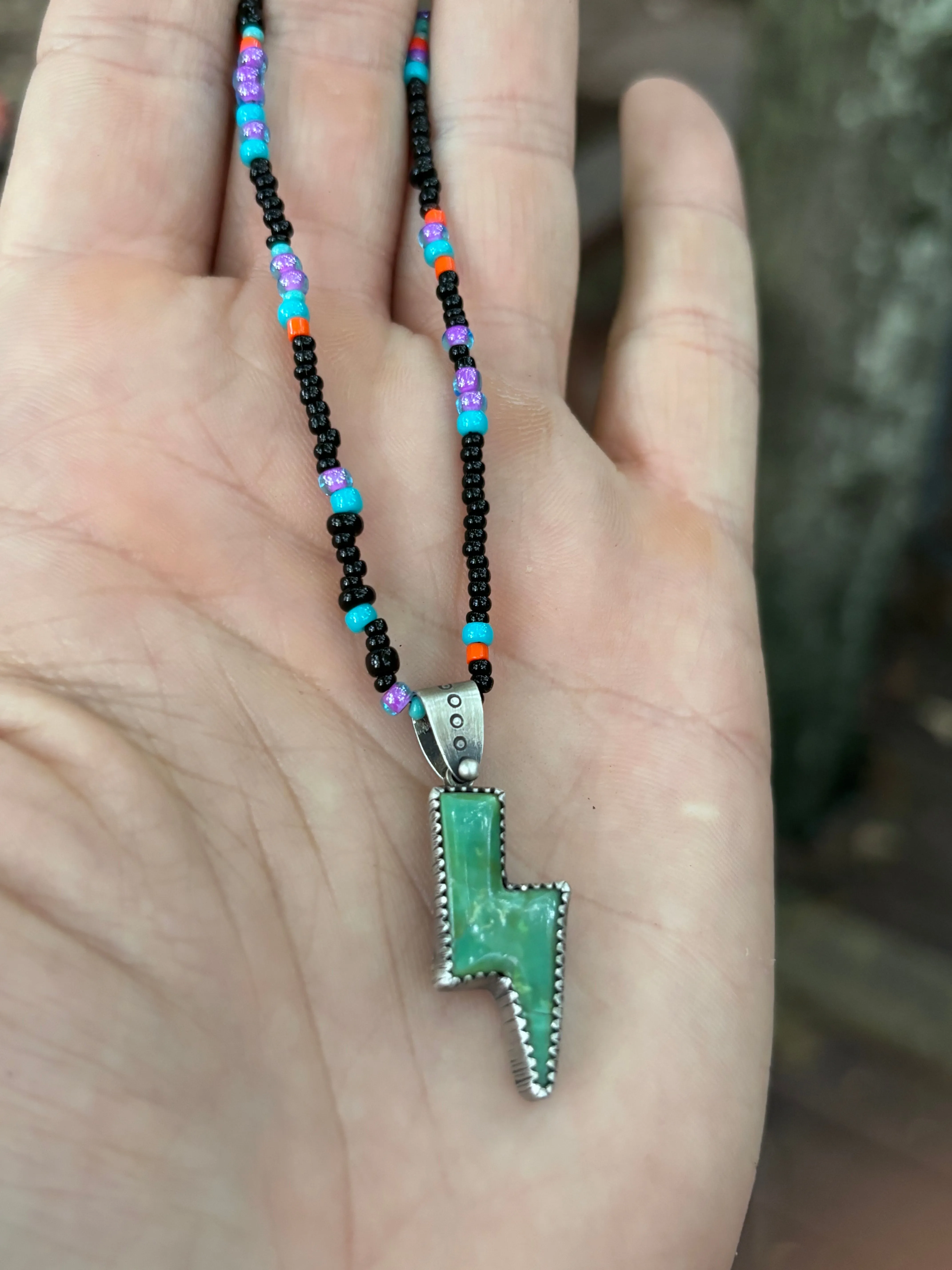 Turquoise Lightning Bolt