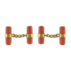 Twin Antique Coral Cufflinks