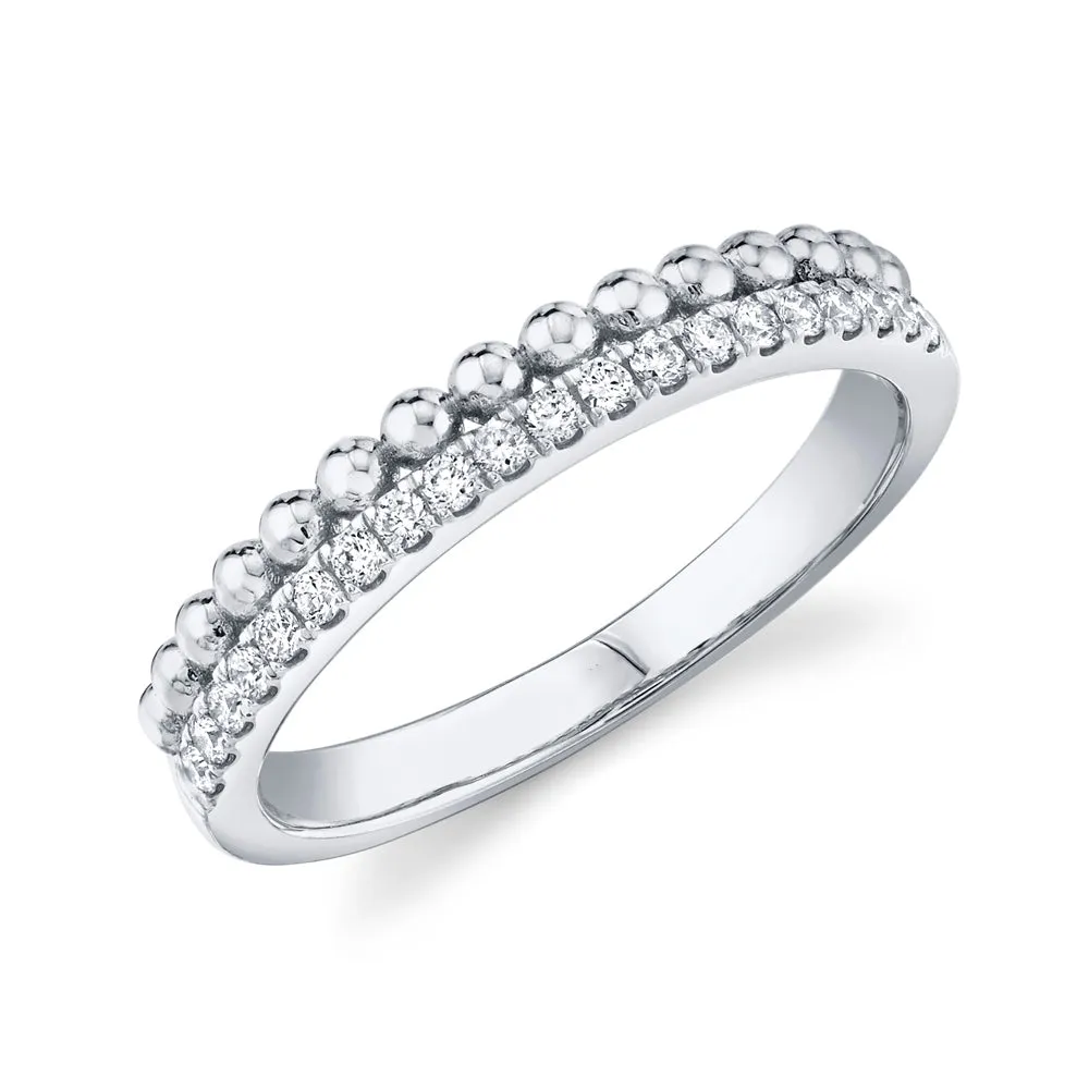 Two row Bead   Diamond Ring