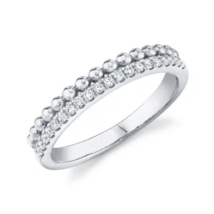 Two row Bead   Diamond Ring