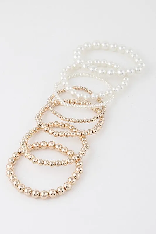 Two tone beaded bracelet