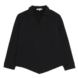 U Polo L/S (Black French Terry)