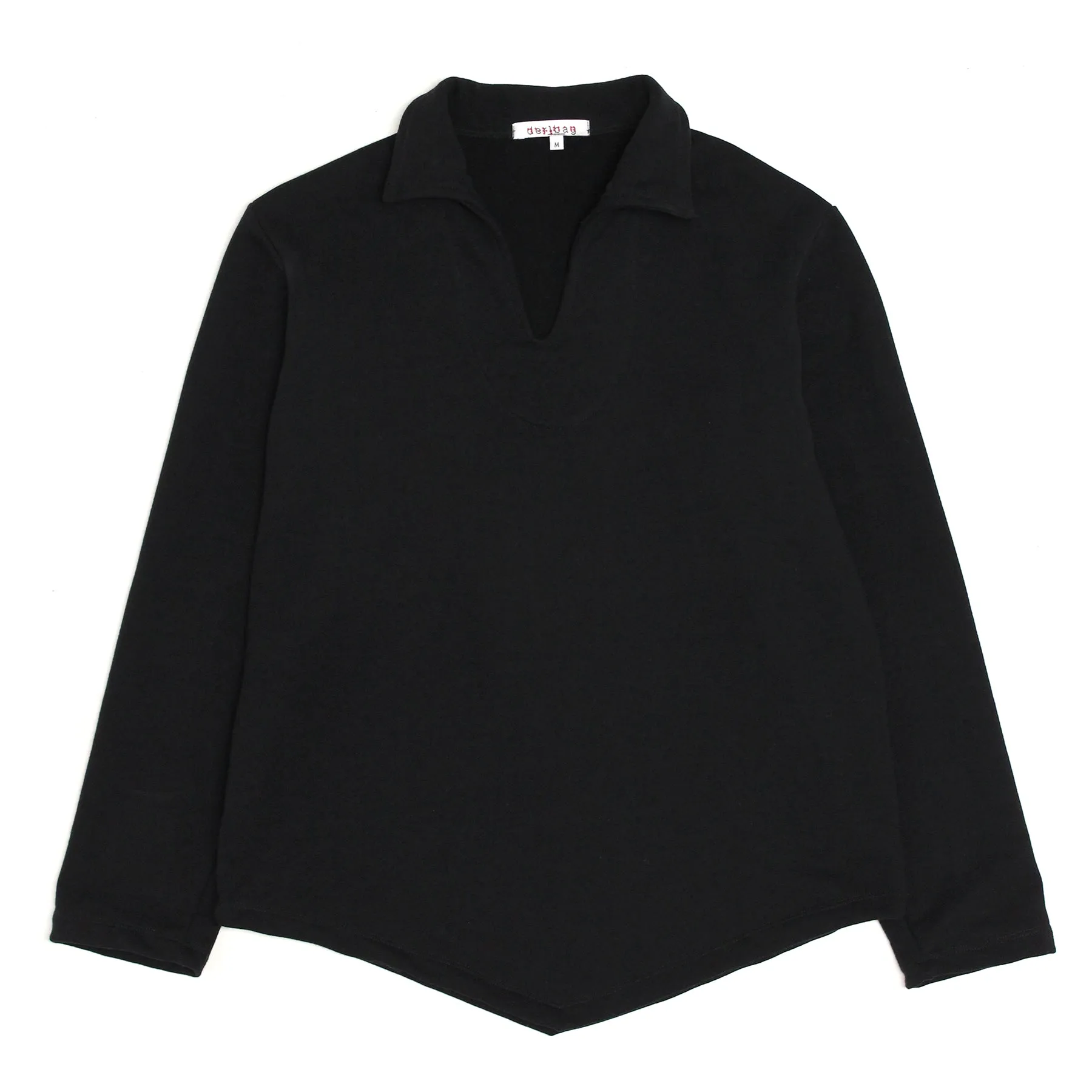 U Polo L/S (Black French Terry)
