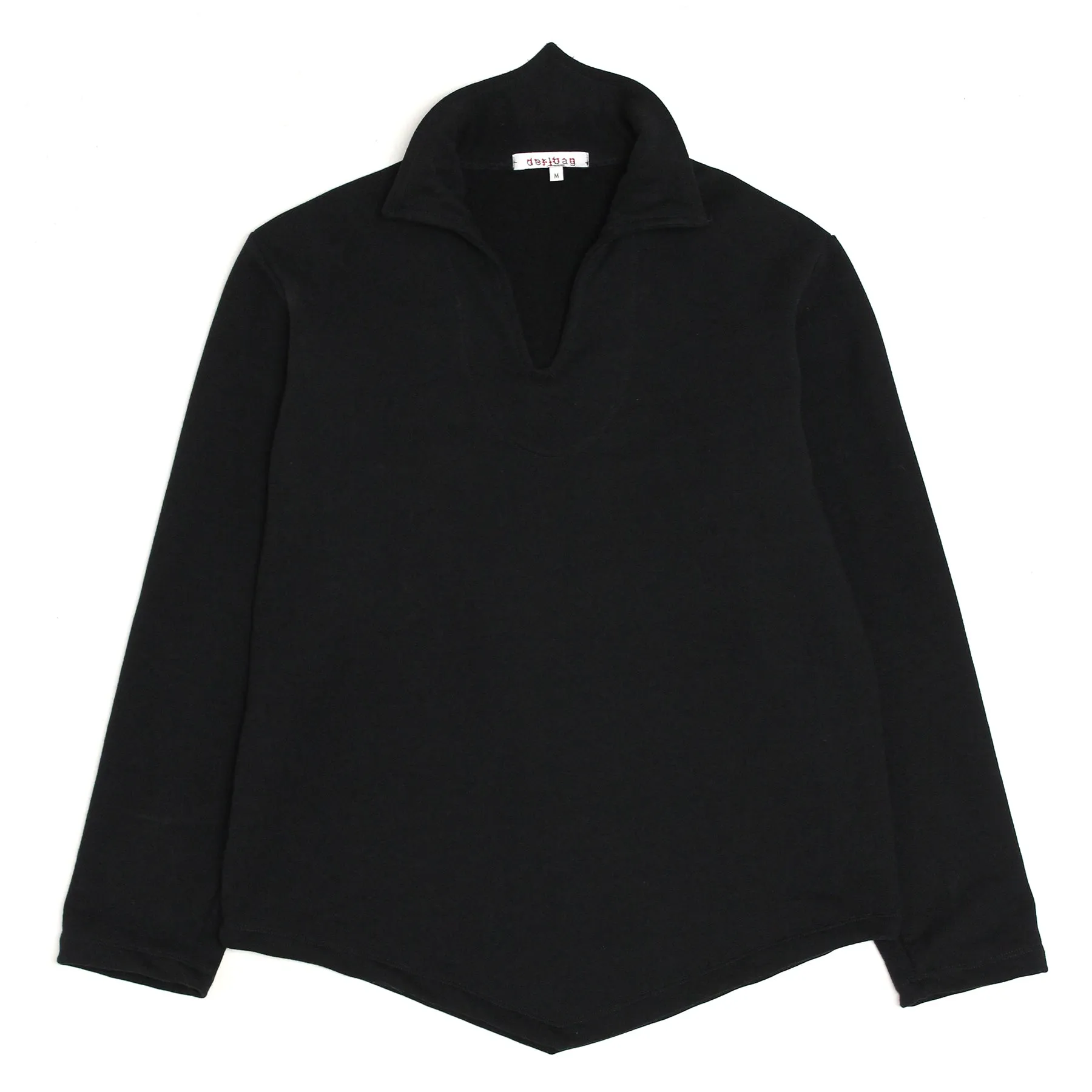 U Polo L/S (Black French Terry)