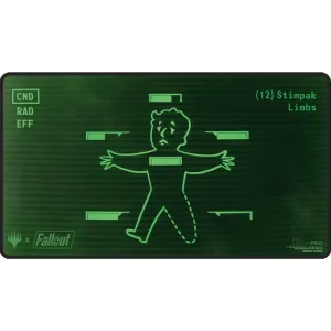 Ultra PRO MTG: Fallout® Black Stitched Playmat - Inventory Management