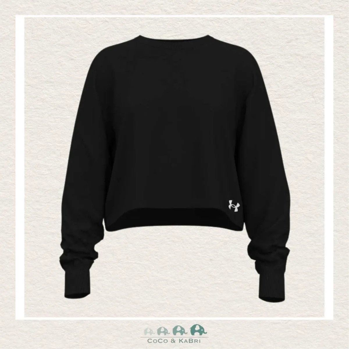 Under Armour: Youth Girls Branded Logo Boxy Sweatshirt - Black