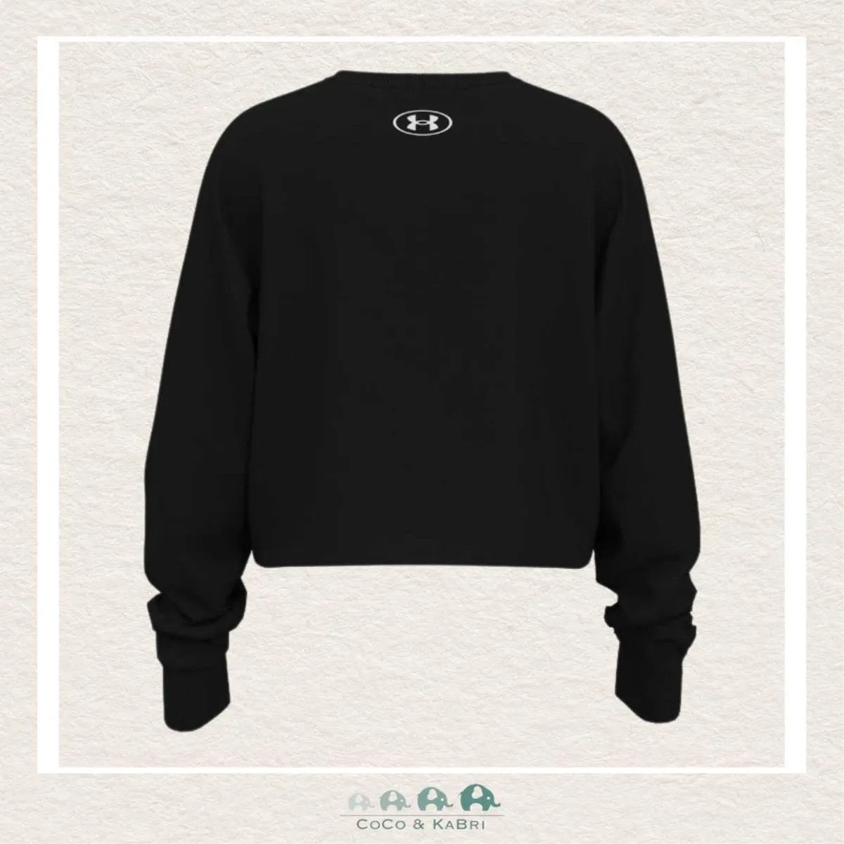 Under Armour: Youth Girls Branded Logo Boxy Sweatshirt - Black