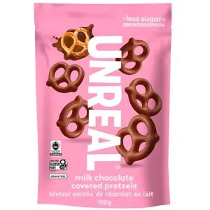 Unreal Milk Chocolate Covered Pretzels 100g