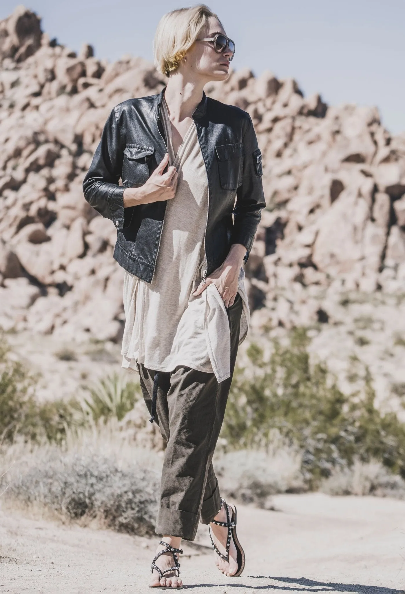 UPCYCLED - Relaxed Green Cotton Jogger Pant - Sale