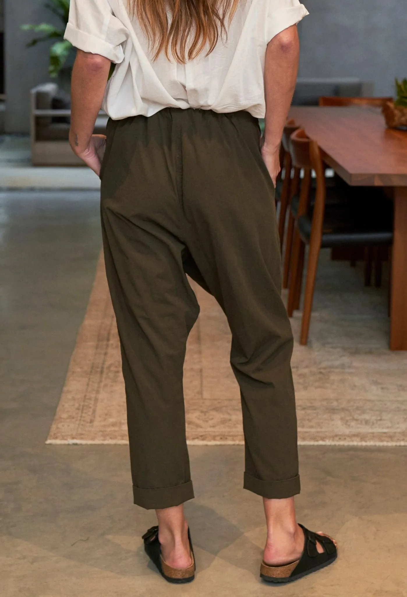 UPCYCLED - Relaxed Green Cotton Jogger Pant - Sale