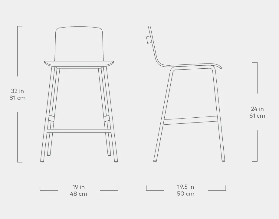 Upholstered Lecture Bar & Counter Stool