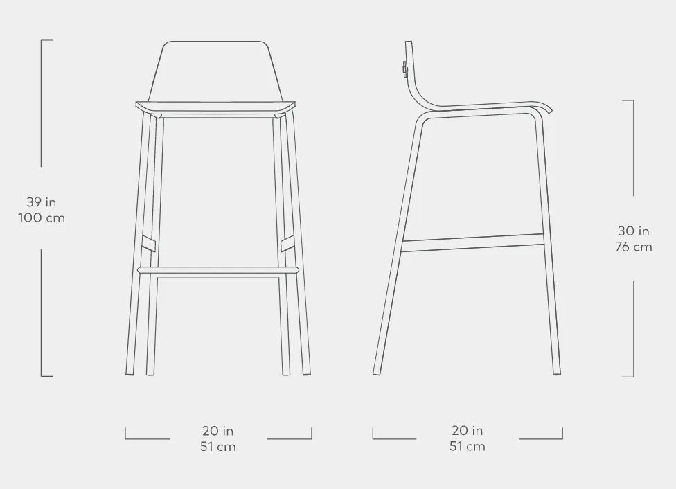 Upholstered Lecture Bar & Counter Stool