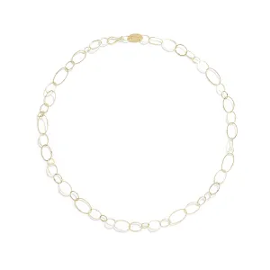 Varied Oval Linked Gold Necklace
