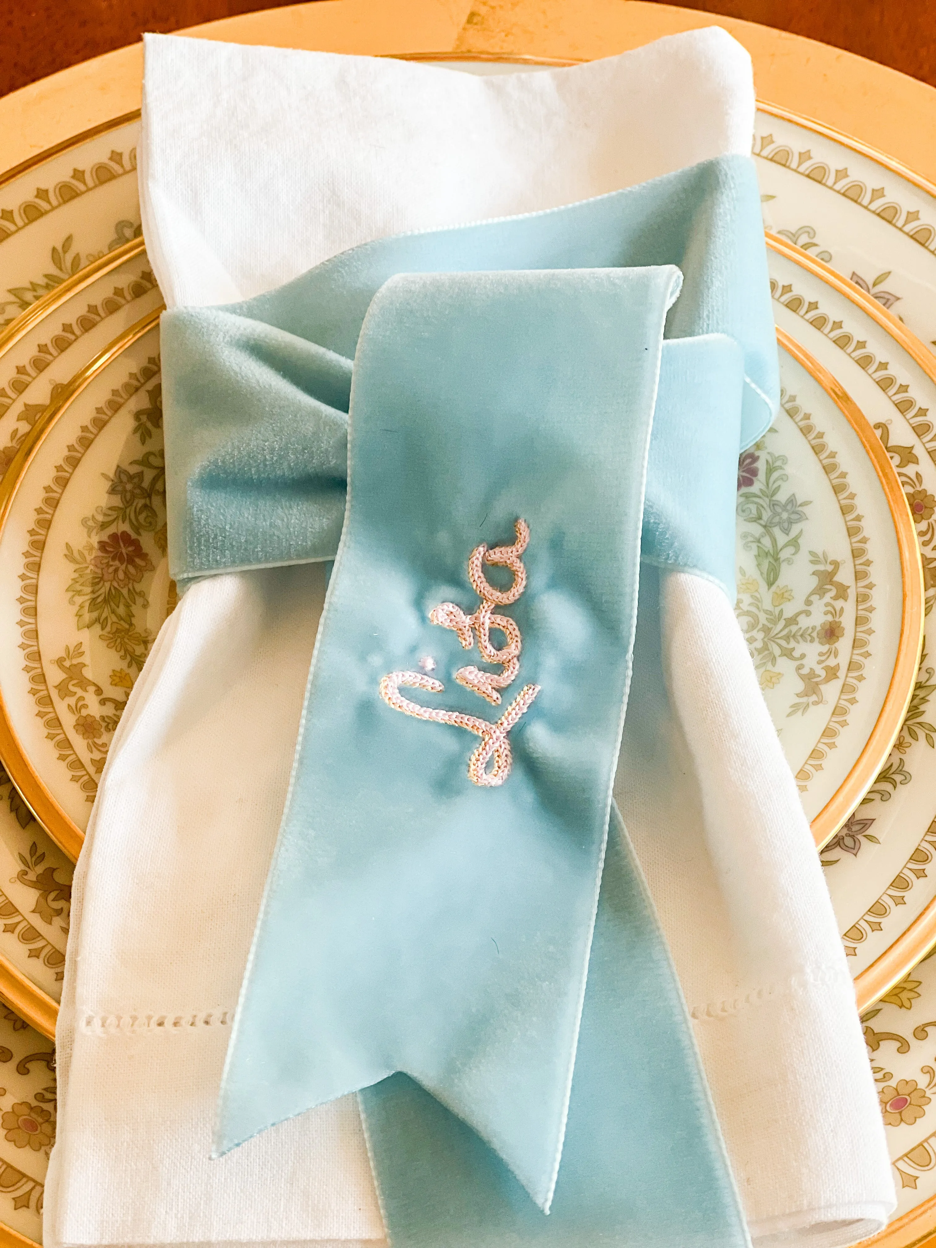 Velvet Napkin Twillies ™️ with Names