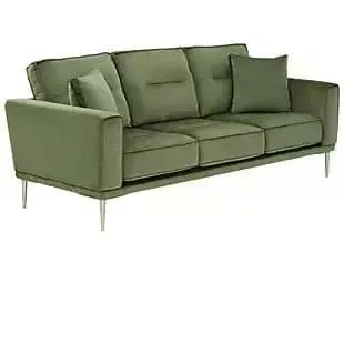 Velvet Sofa in Moss Green