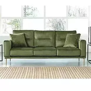Velvet Sofa in Moss Green