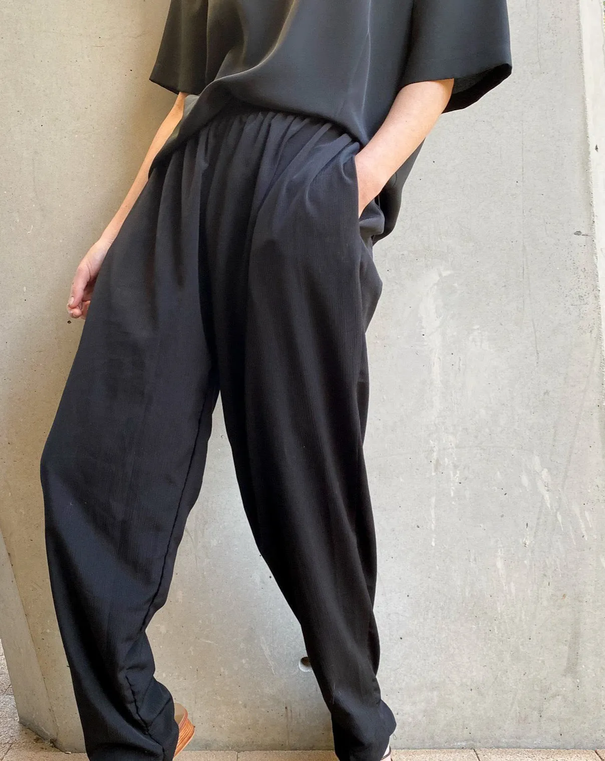 Vintage Black Relaxed Trouser