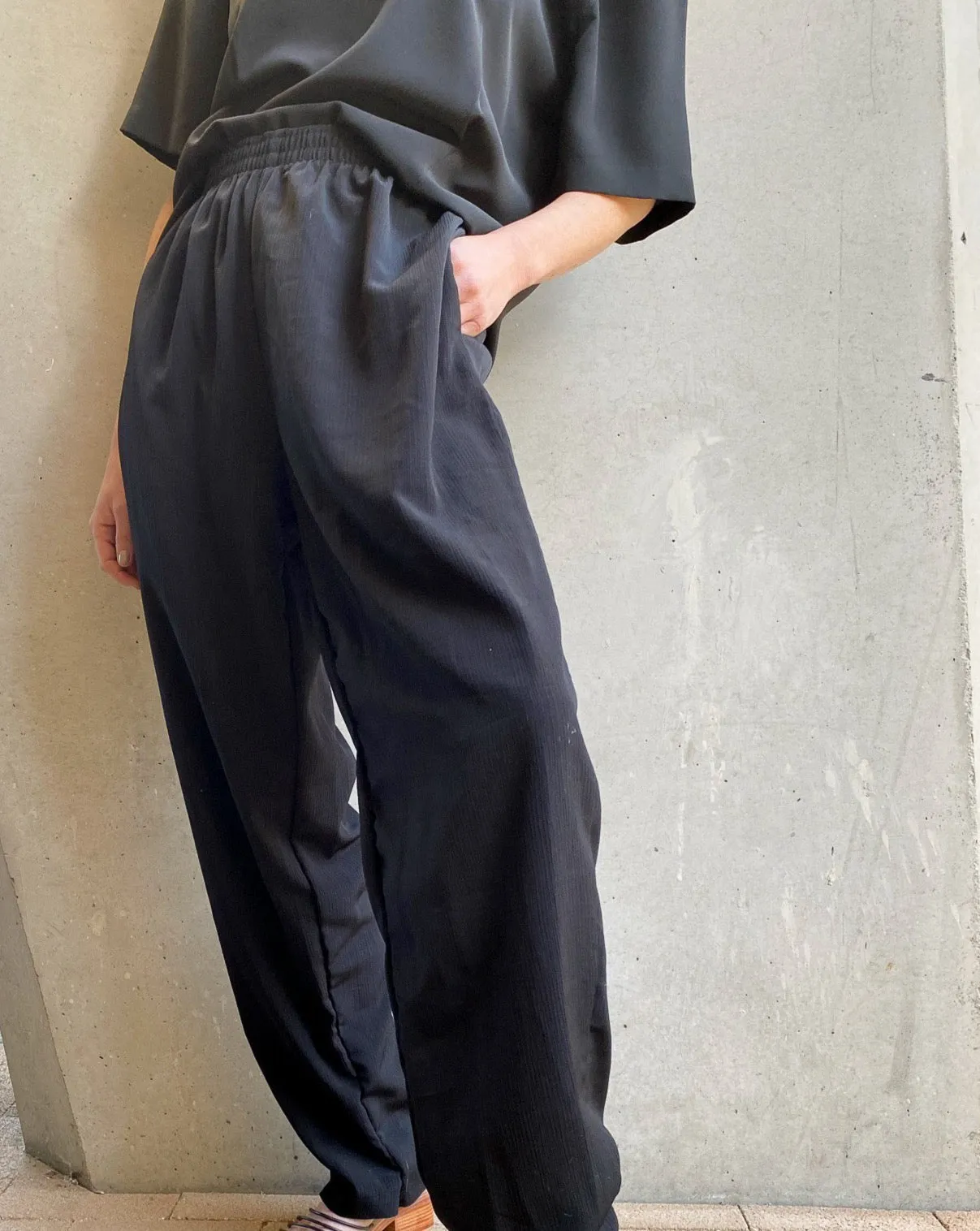 Vintage Black Relaxed Trouser