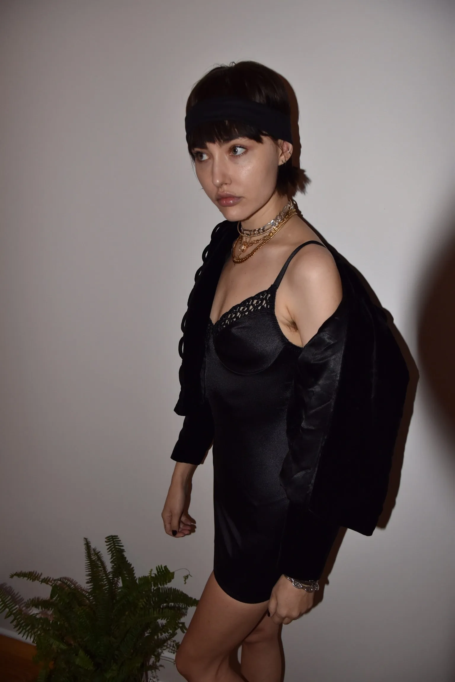 Vintage Silk Velvet Victorian Cropped Jacket with Covered Velvet Buttons