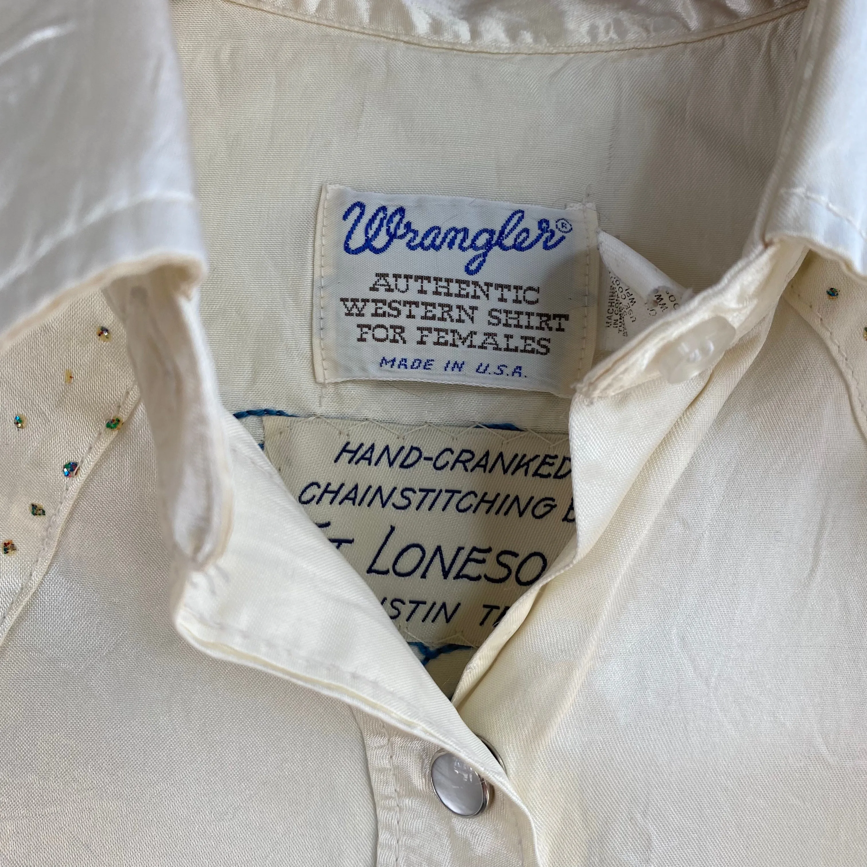 Vintage Wrangler Western Shirt with Dragon Stitching