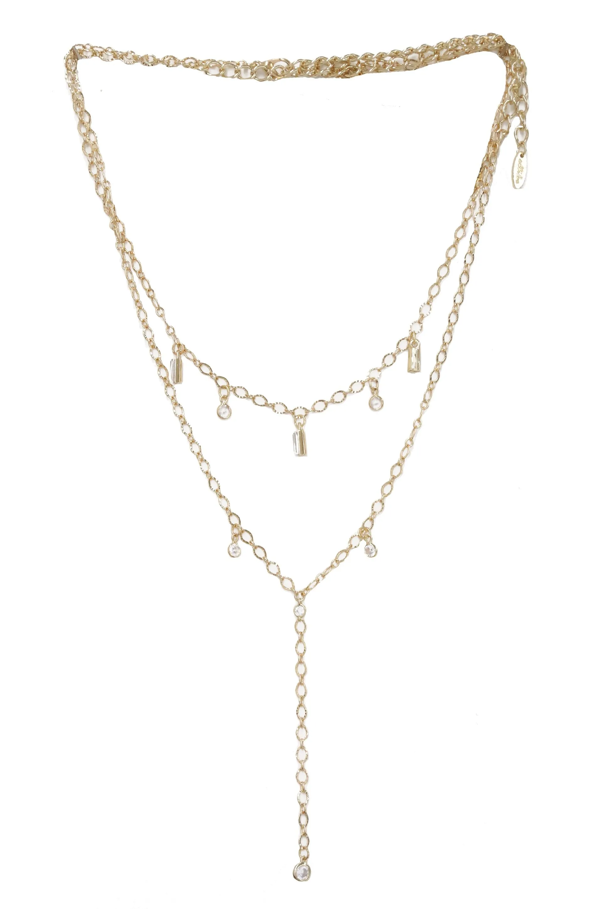 VIP Crystal 18k Gold Plated Layering Necklace Set