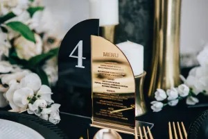 Wedding Menu Table Numbers