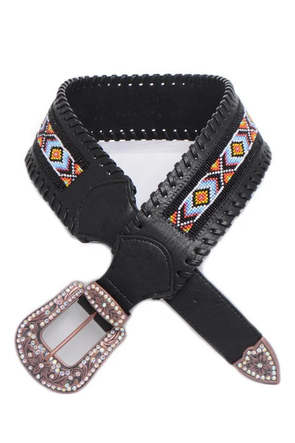 Western Fashion Belt Accessory: Beaded