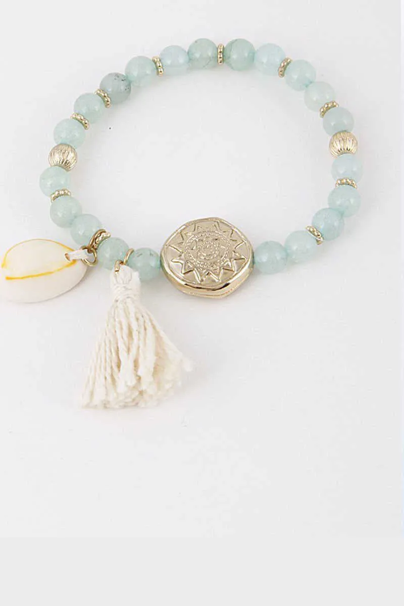 Whisper Sweet Nothings - Mint Beaded Bracelet
