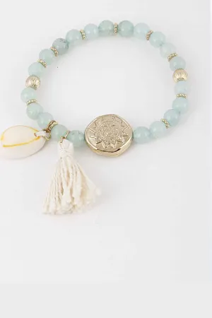 Whisper Sweet Nothings - Mint Beaded Bracelet
