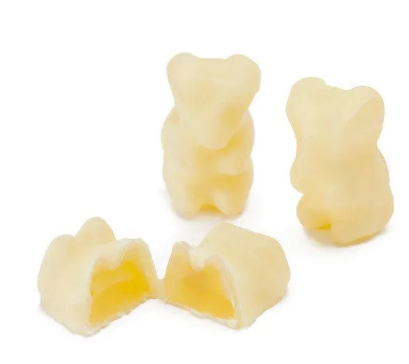 White Chocolate Covered Gummi Bears 5LB Bulk