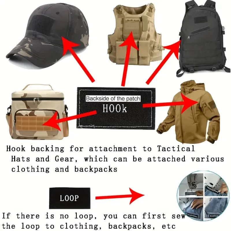 Wild West Tactical Emblem: Hook-and-Loop Military-Style Patches