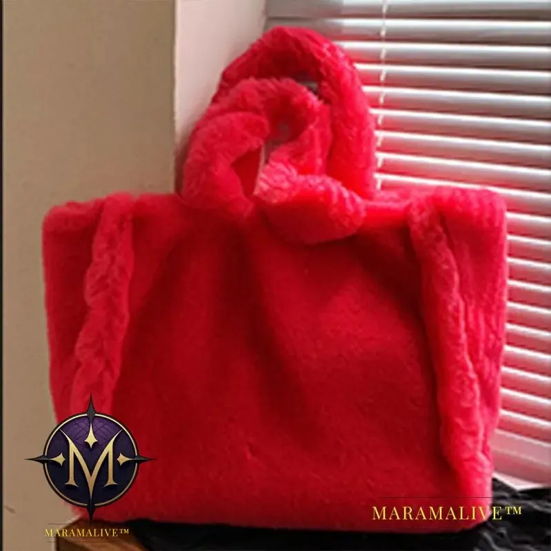 Winter Bags Chain Plush Handbag Totes Women Shoulder Bag