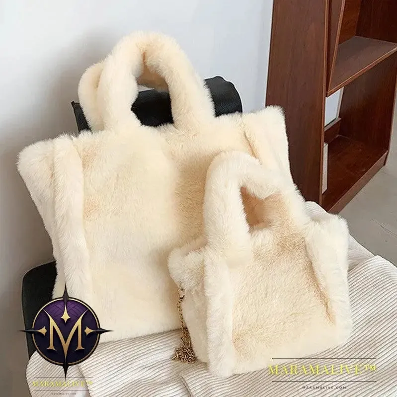Winter Bags Chain Plush Handbag Totes Women Shoulder Bag