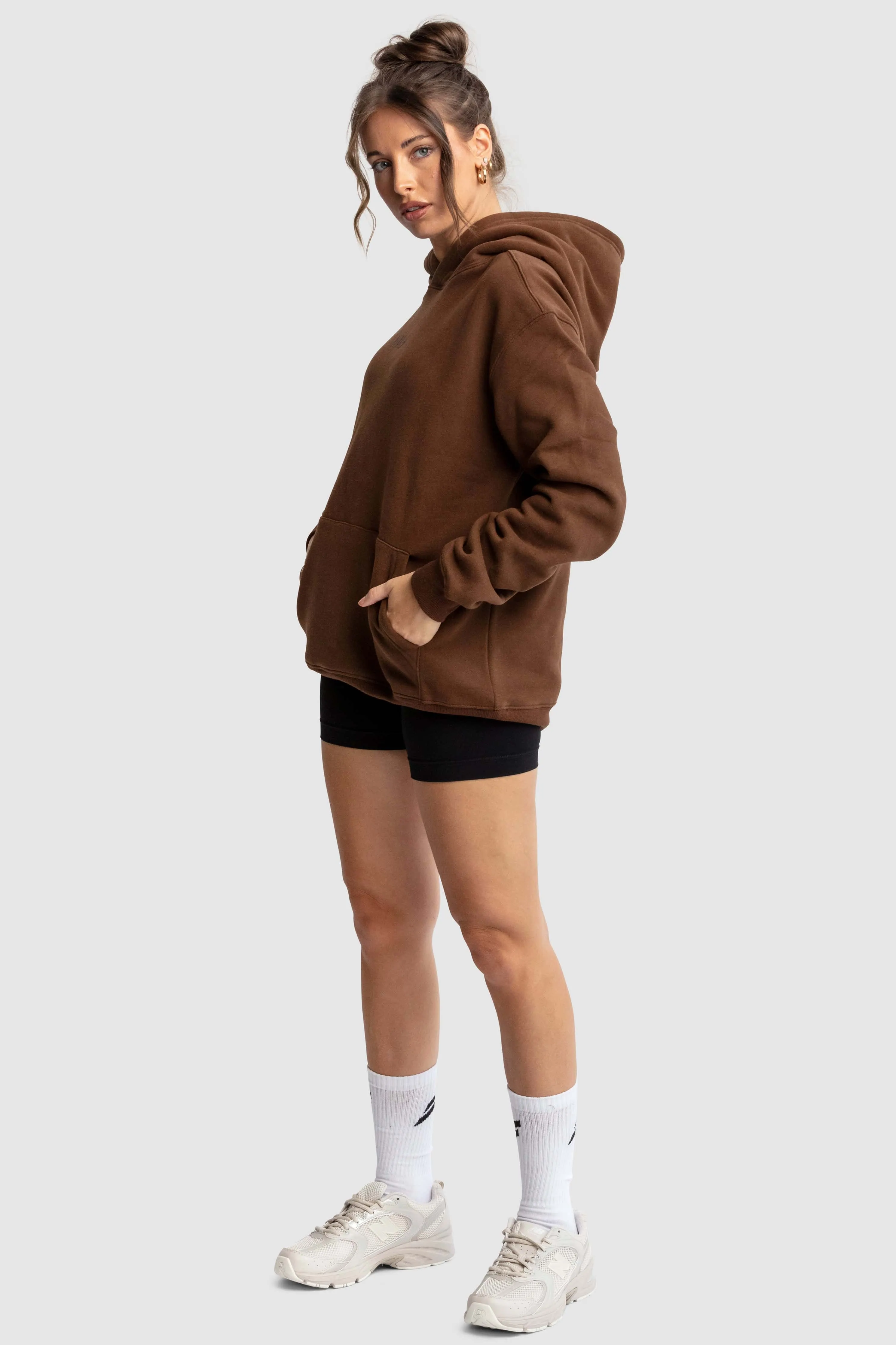 Women's DYVN Relaxed Fit Hoodie - Chocolate