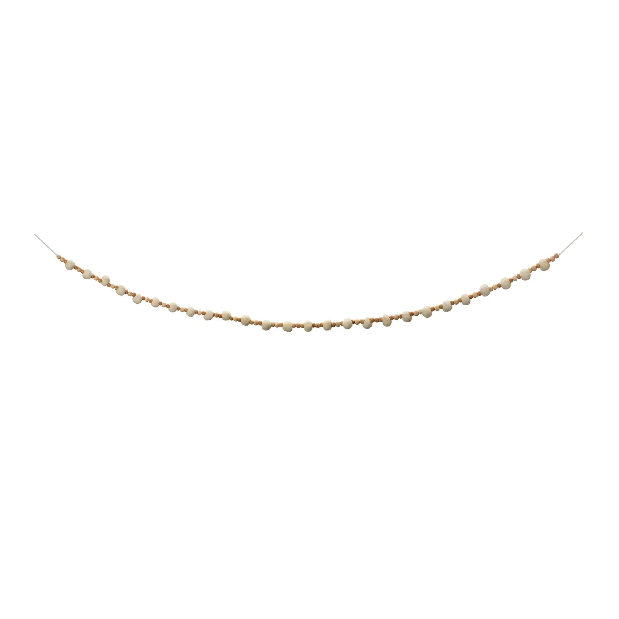 Wood Beaded String Garland (Set of 2)