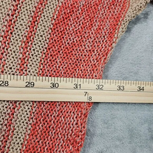 Wooden Ships Sweater Womens S / M Beachcomber Coral Tan Stripe Oversize Boxy Top