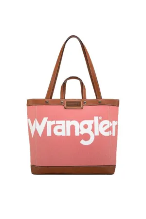 WRANGLER CANVAS ICONIC LOGO TOTE - PINK
