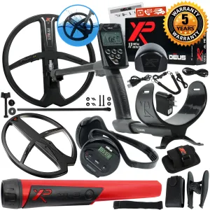 XP Deus Detector w/ MI-6 Pinpointer, WS4 Backphones, Remote Screen & X35 Coils