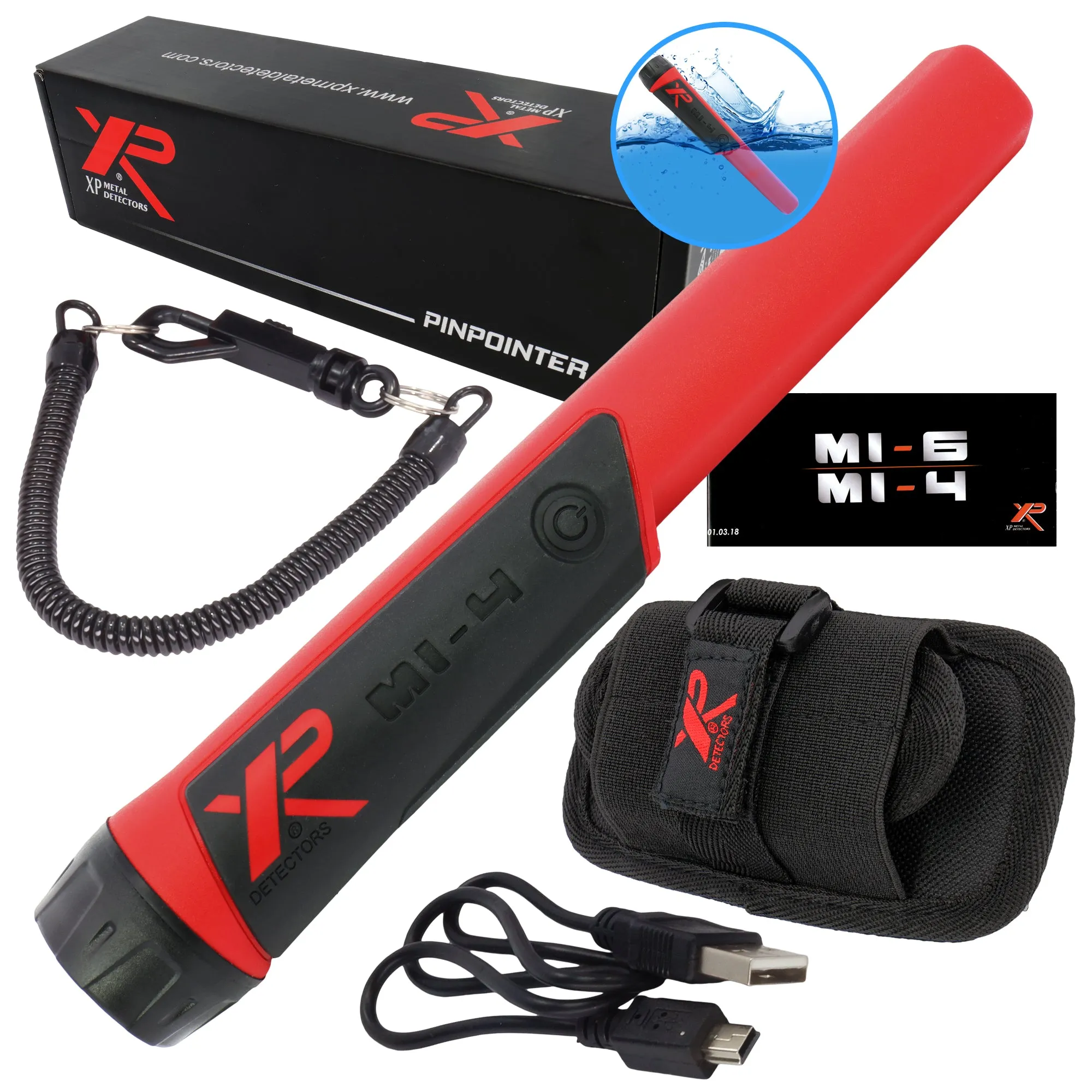 XP Deus Metal Detector w/ MI-4 Pinpointer, Headphone, Remote, X35 Coil & more