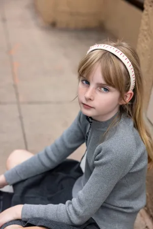 Yarn Stitched Headband-Navy