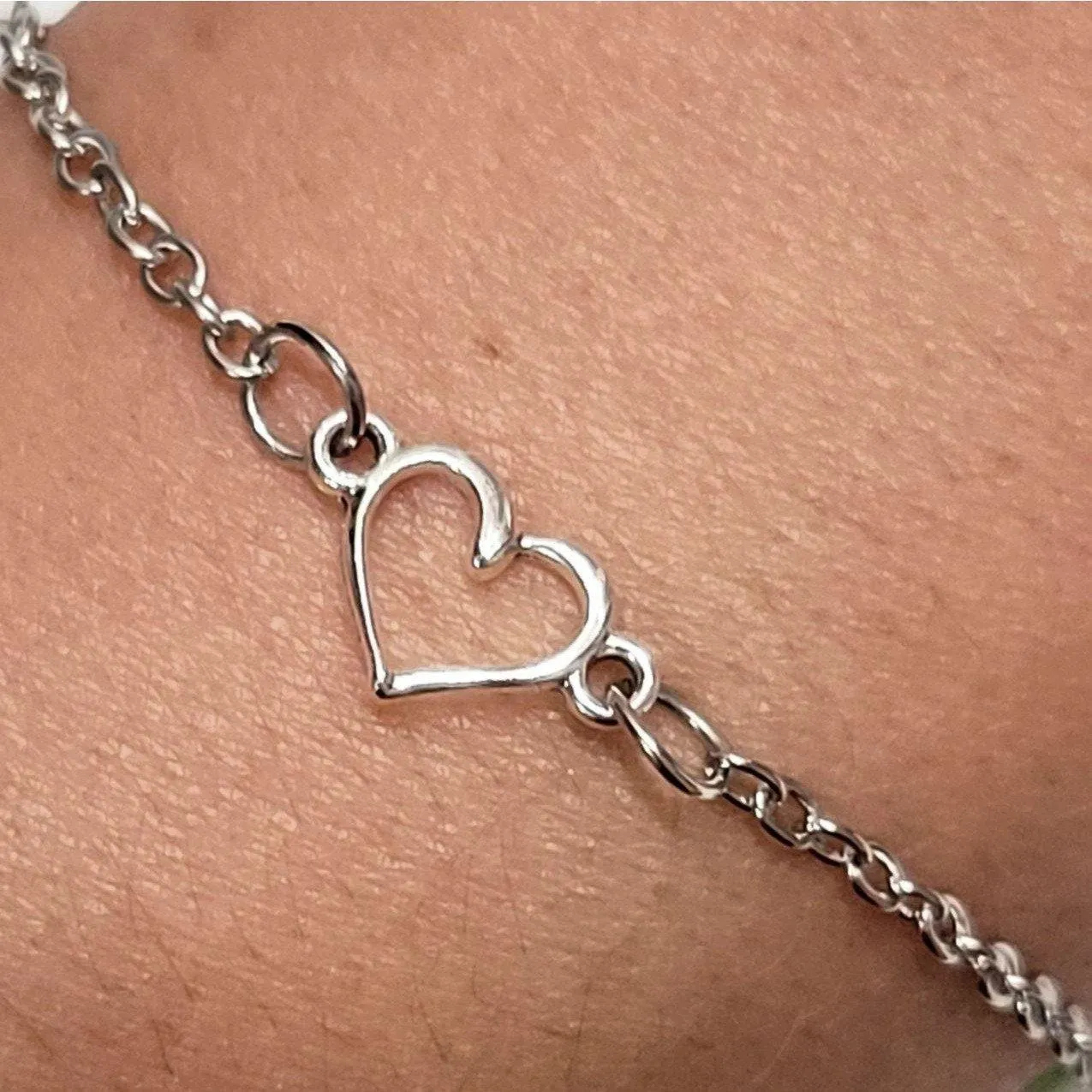 You Are My World - Silver Linked Heart Necklace with Message Card