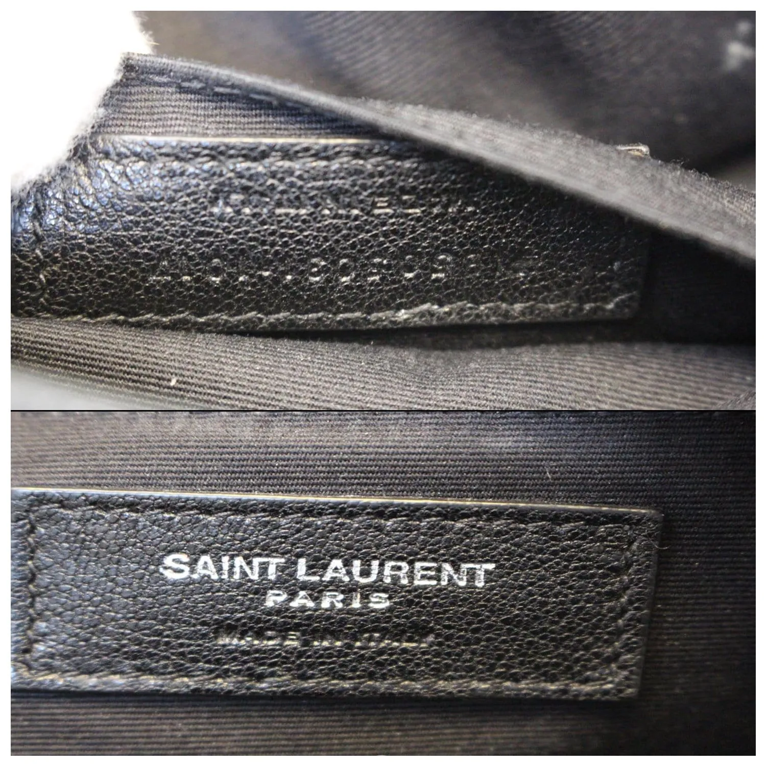 YVES SAINT LAURENT Toy City Embroidered Leather Backpack Bag Black