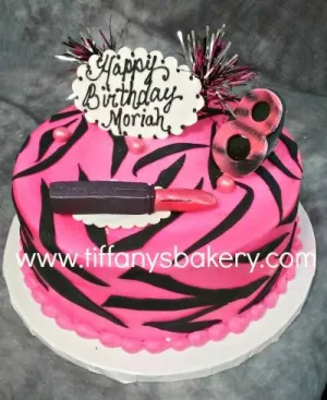 Zebra Fondant Round