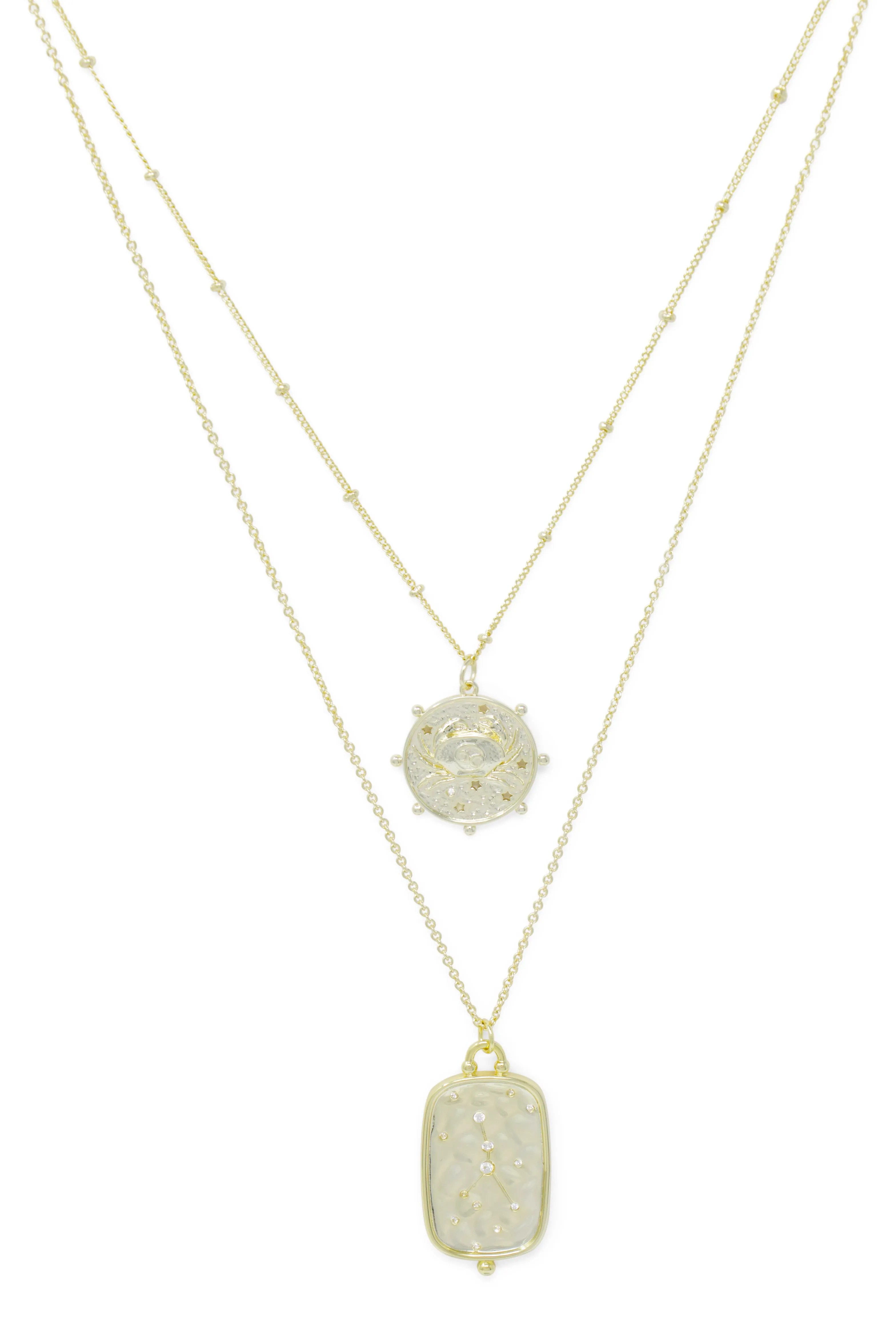Zodiac Layered Necklace, Cancer
