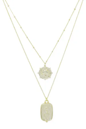 Zodiac Layered Necklace, Cancer