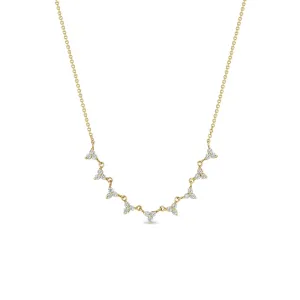 Zoe Chicco 9 Linked Diamond Trio Necklace